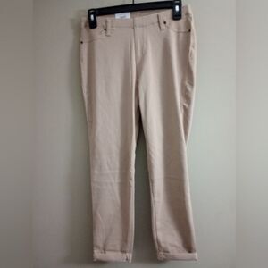 NWT Time And Tru Tan Capri Legging Rolled Hem Size Medium 8-10